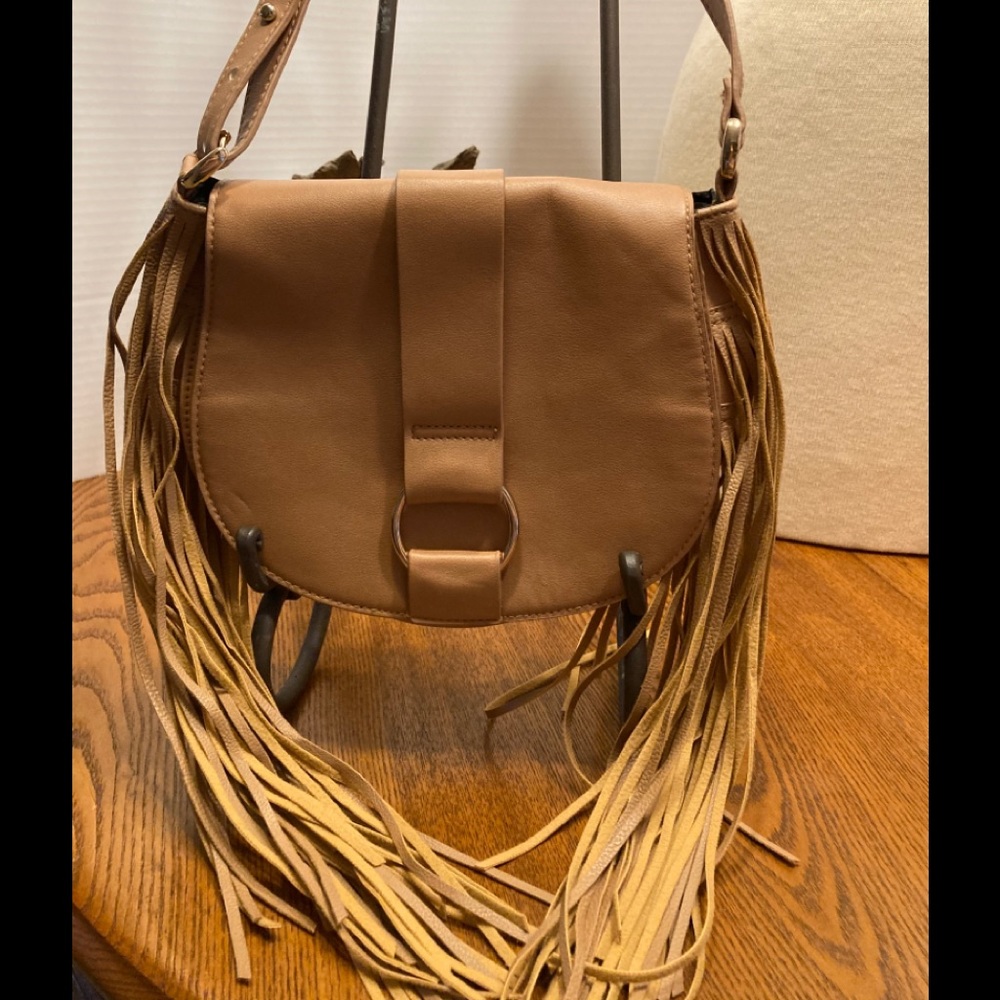 H & M Tan Side Fringe Handbag